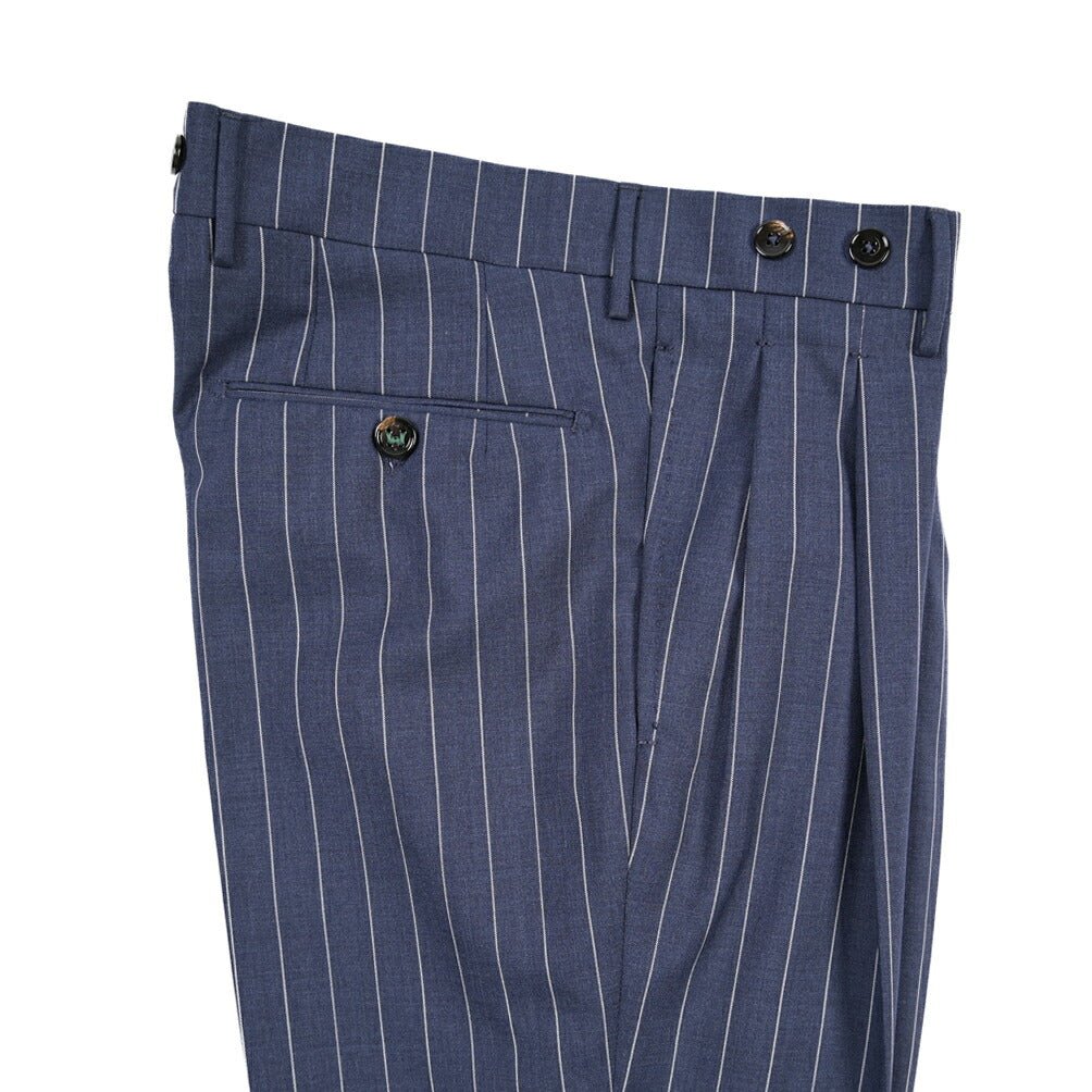 BERWICH “BARBER” ウール100% ツータックスラックス / CANONICO製生地 ネイビー(blue) 44 | GUARDAROBA MILANO OFFICIAL STORE