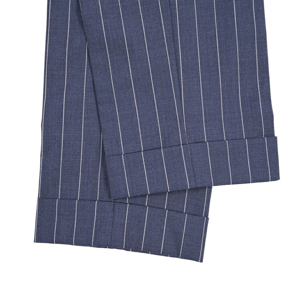 BERWICH “BARBER” ウール100% ツータックスラックス / CANONICO製生地 ネイビー(blue) 44 | GUARDAROBA MILANO OFFICIAL STORE