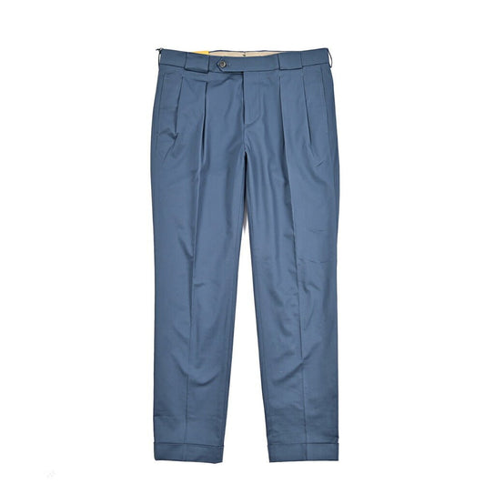 BERWICH "BARBER" ストレッチコットン ツータックスラックス｜425192 - 48｜GUARDAROBA MILANO OFFICIAL STORE