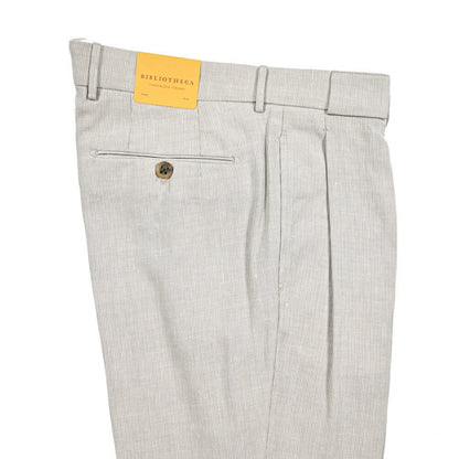 BERWICH "BARBER" リネン混 ツータックスラックス｜425221 - 46｜GUARDAROBA MILANO OFFICIAL STORE