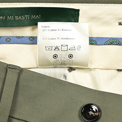 BERWICH "BARBER" ストレッチコットン ツータックスラックス｜425479 - 46｜GUARDAROBA MILANO OFFICIAL STORE