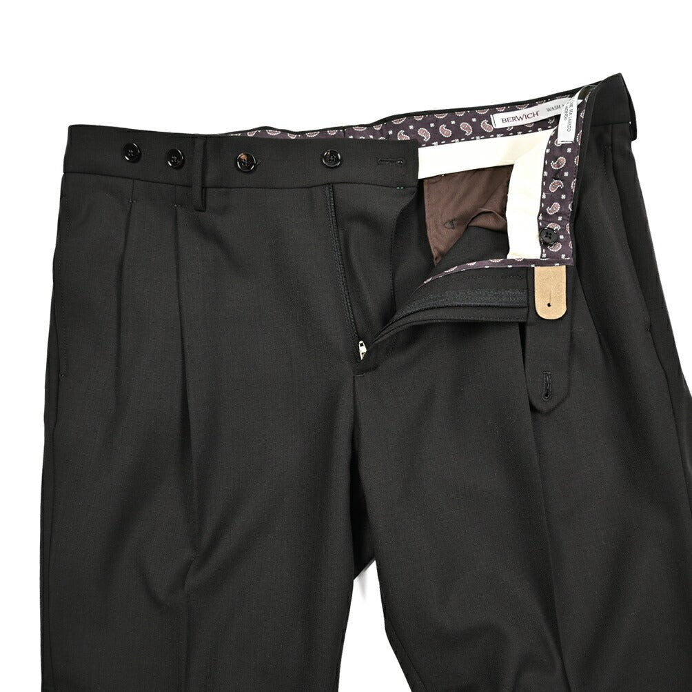 BERWICH "BARBER" 高機能ストレッチウール ツータックスラックス｜433976-46｜GUARDAROBA MILANO OFFICIAL STORE