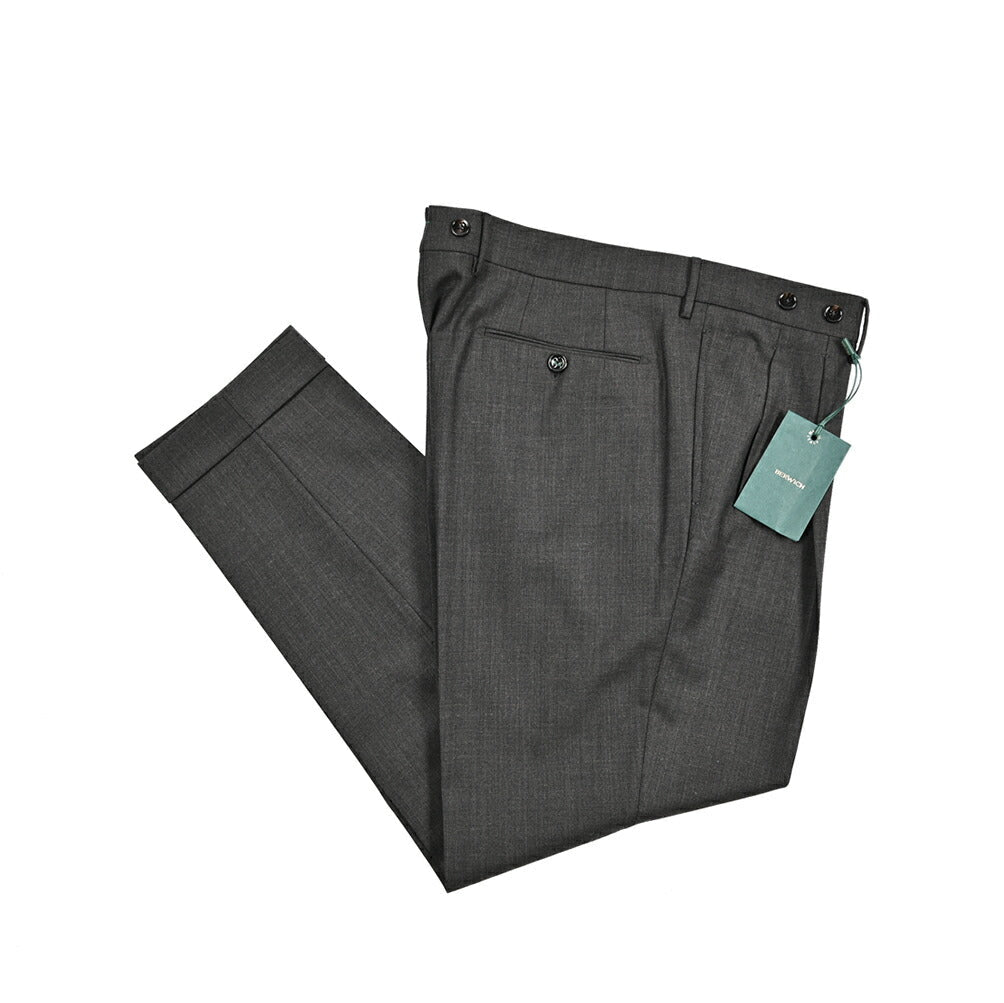 BERWICH "BARBER" 高機能ストレッチウール ツータックスラックス｜433983-50｜GUARDAROBA MILANO OFFICIAL STORE