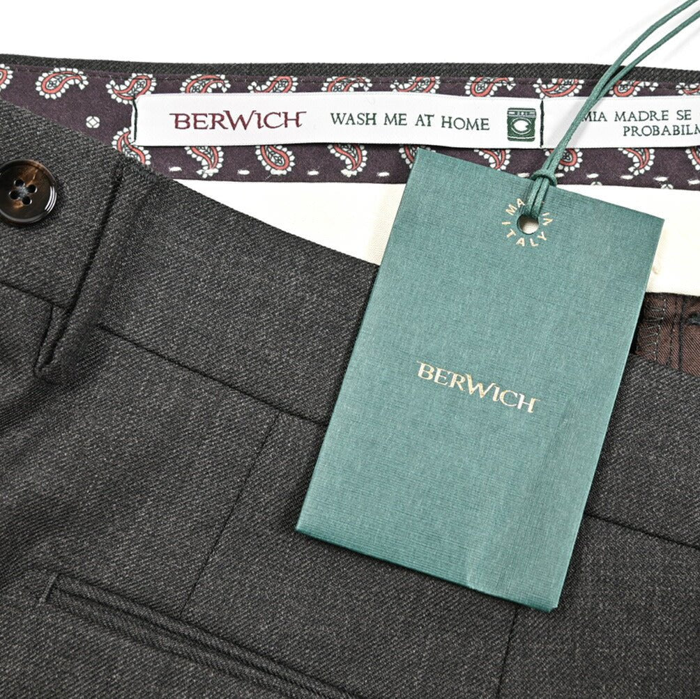 BERWICH "BARBER" 高機能ストレッチウール ツータックスラックス｜433983-50｜GUARDAROBA MILANO OFFICIAL STORE