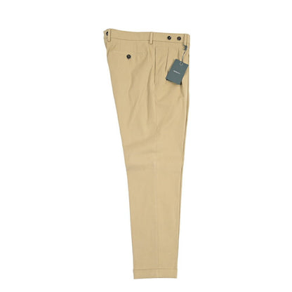 BERWICH “BARBER” ストレッチコットン ツータックパンツ ベージュ(beige) 48 | GUARDAROBA MILANO OFFICIAL STORE