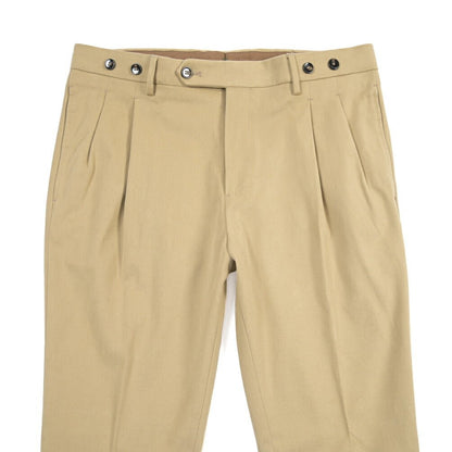 BERWICH “BARBER” ストレッチコットン ツータックパンツ ベージュ(beige) 48 | GUARDAROBA MILANO OFFICIAL STORE