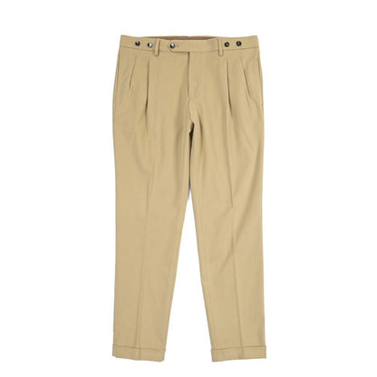 BERWICH “BARBER” ストレッチコットン ツータックパンツ ベージュ(beige) 48 | GUARDAROBA MILANO OFFICIAL STORE