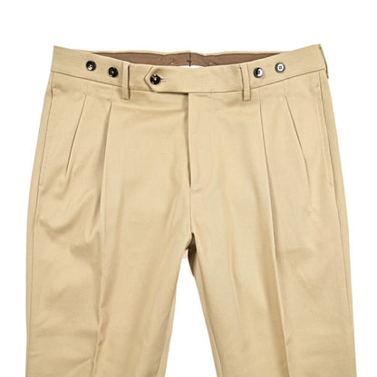 BERWICH “BARBER” ストレッチコットン ツータックパンツ ベージュ(beige) 44 | GUARDAROBA MILANO OFFICIAL STORE