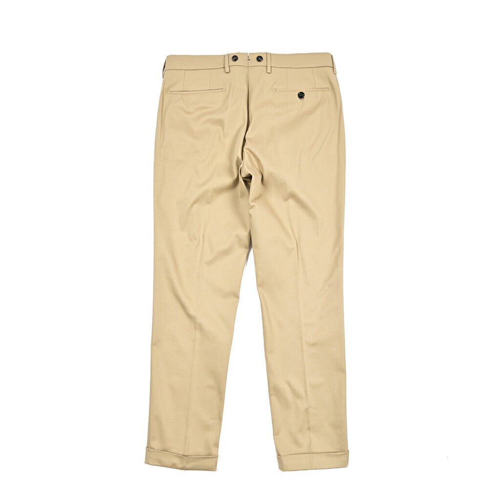 BERWICH “BARBER” ストレッチコットン ツータックパンツ ベージュ(beige) 44 | GUARDAROBA MILANO OFFICIAL STORE