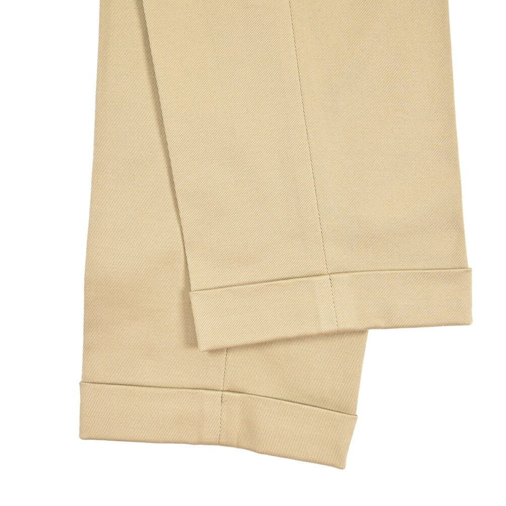 BERWICH “BARBER” ストレッチコットン ツータックパンツ ベージュ(beige) 44 | GUARDAROBA MILANO OFFICIAL STORE