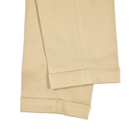 BERWICH “BARBER” ストレッチコットン ツータックパンツ ベージュ(beige) 44 | GUARDAROBA MILANO OFFICIAL STORE