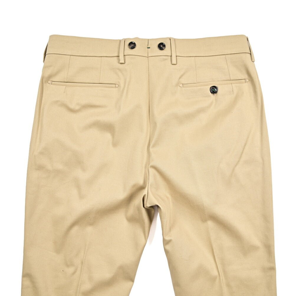 BERWICH “BARBER” ストレッチコットン ツータックパンツ ベージュ(beige) 44 | GUARDAROBA MILANO OFFICIAL STORE