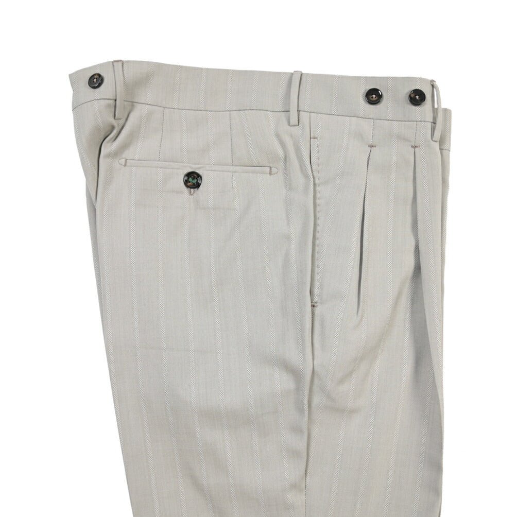 BERWICH “BARBER” ツータックウールスラックス グレージュ(desert) 46 | GUARDAROBA MILANO OFFICIAL STORE