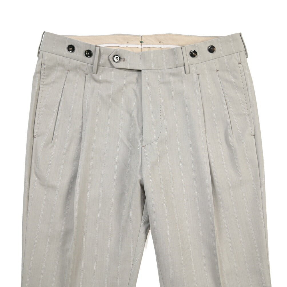 BERWICH “BARBER” ツータックウールスラックス グレージュ(desert) 46 | GUARDAROBA MILANO OFFICIAL STORE