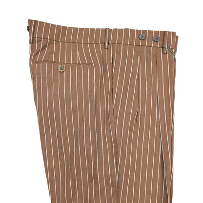 BERWICH “BARBER” リヨセル混リネン ツータックスラックス ブラウン(brown) 52 | GUARDAROBA MILANO OFFICIAL STORE