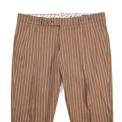 BERWICH “BARBER” リヨセル混リネン ツータックスラックス ブラウン(brown) 52 | GUARDAROBA MILANO OFFICIAL STORE