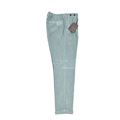 BERWICH “BARBER - GD” コットン100% 太畝コーデュロイツータックパンツ ブルー(ds1471) 44 | GUARDAROBA MILANO OFFICIAL STORE