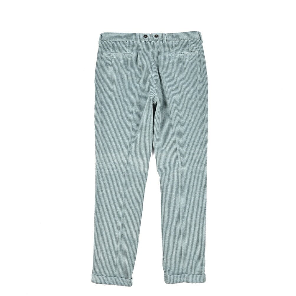 BERWICH “BARBER - GD” コットン100% 太畝コーデュロイツータックパンツ ブルー(ds1471) 44 | GUARDAROBA MILANO OFFICIAL STORE
