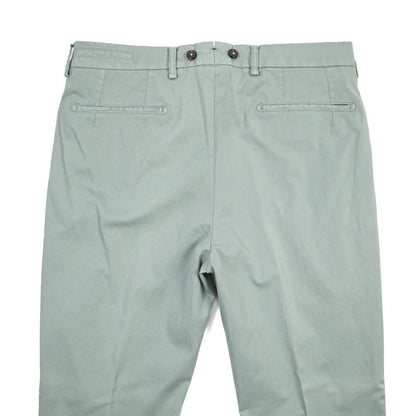 BERWICH “BARBER-GD” ストレッチコットン ツータックチノパンツ グリーン(salvia821) 46 | GUARDAROBA MILANO OFFICIAL STORE