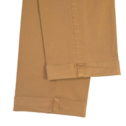 BERWICH “BARBER-GD” ストレッチコットン ツータックチノパンツ ブラウン(tabacco280) 46 | GUARDAROBA MILANO OFFICIAL STORE