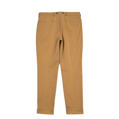 BERWICH “BARBER-GD” ストレッチコットン ツータックチノパンツ ブラウン(tabacco280) 46 | GUARDAROBA MILANO OFFICIAL STORE