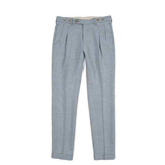 BERWICH “BARBER LONG” ヴァージンウール100% ツータックスラックス ブルー(sky) 46 | GUARDAROBA MILANO OFFICIAL STORE