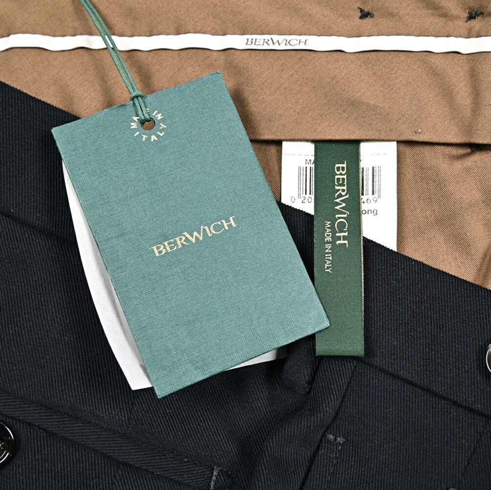 BERWICH "BARBER LONG" ストレッチコットン ツータックスラックス｜434050｜GUARDAROBA MILANO OFFICIAL STORE