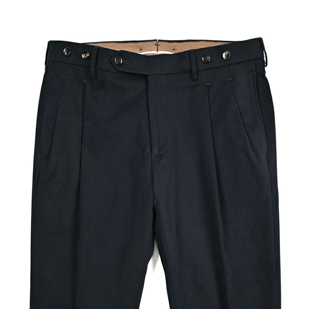 BERWICH "BARBER LONG" ストレッチコットン ツータックスラックス｜434050｜GUARDAROBA MILANO OFFICIAL STORE