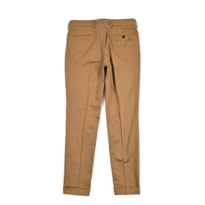 BERWICH "BARBER LONG" ストレッチコットン ツータックパンツ ブラウン(khaki) 46 | GUARDAROBA MILANO OFFICIAL STORE