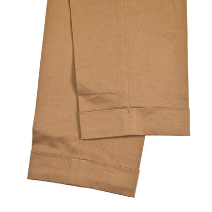 BERWICH "BARBER LONG" ストレッチコットン ツータックパンツ ブラウン(khaki) 46 | GUARDAROBA MILANO OFFICIAL STORE