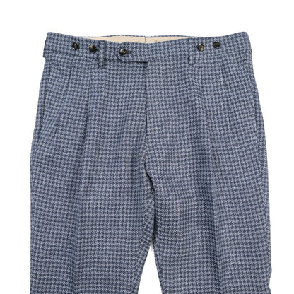BERWICH “BARBER LONG” コットン混リネン ツータックパンツ ネイビー(blue) 46 | GUARDAROBA MILANO OFFICIAL STORE