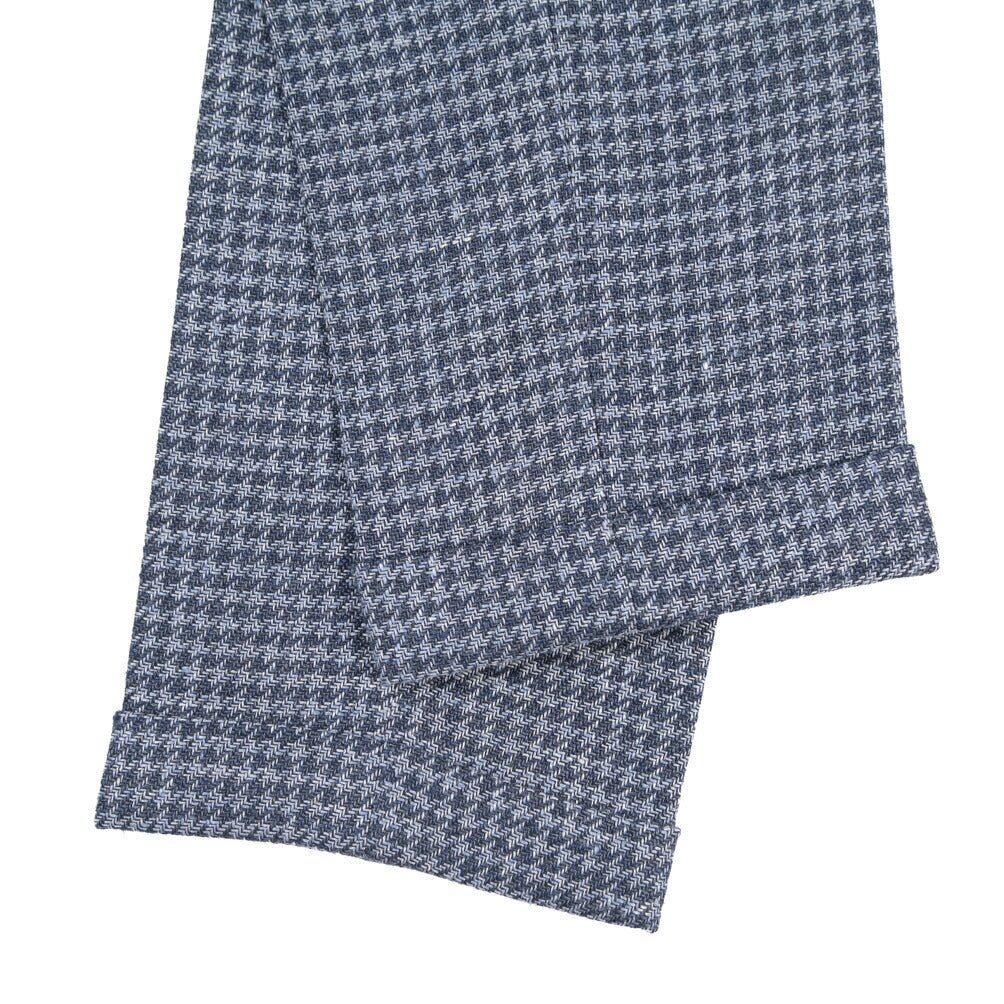 BERWICH “BARBER LONG” コットン混リネン ツータックパンツ ネイビー(blue) 46 | GUARDAROBA MILANO OFFICIAL STORE