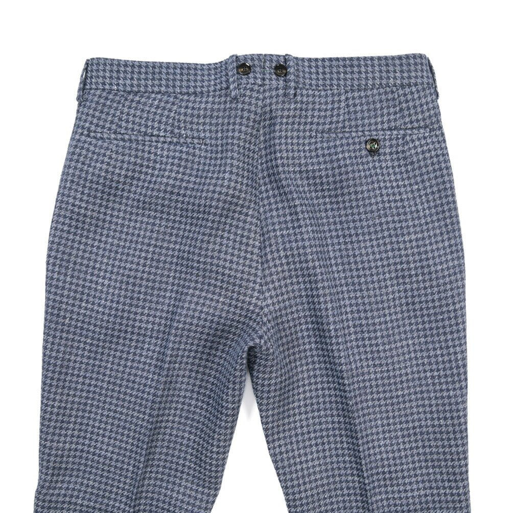 BERWICH “BARBER LONG” コットン混リネン ツータックパンツ ネイビー(blue) 46 | GUARDAROBA MILANO OFFICIAL STORE
