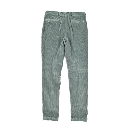 BERWICH “BARBER LONG - GD” コットン100% 太畝コーデュロイツータックパンツ グリーン(ds1471) 44 | GUARDAROBA MILANO OFFICIAL STORE
