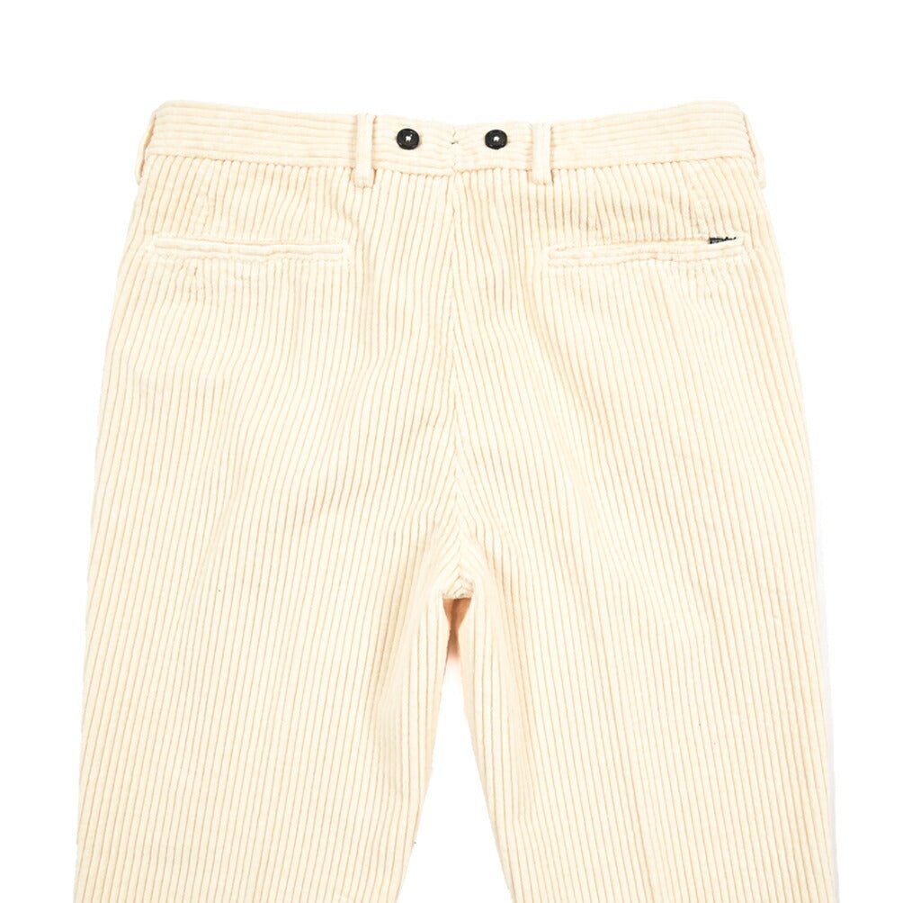 BERWICH “BARBER LONG - GD” コットン100% 太畝コーデュロイツータックパンツ ホワイト(ds800) 44 | GUARDAROBA MILANO OFFICIAL STORE