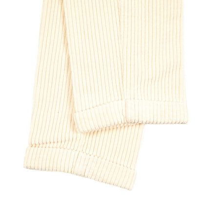 BERWICH “BARBER LONG - GD” コットン100% 太畝コーデュロイツータックパンツ ホワイト(ds800) 44 | GUARDAROBA MILANO OFFICIAL STORE