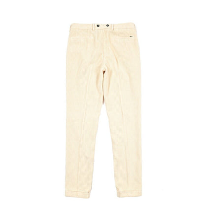 BERWICH “BARBER LONG - GD” コットン100% 太畝コーデュロイツータックパンツ ホワイト(ds800) 44 | GUARDAROBA MILANO OFFICIAL STORE