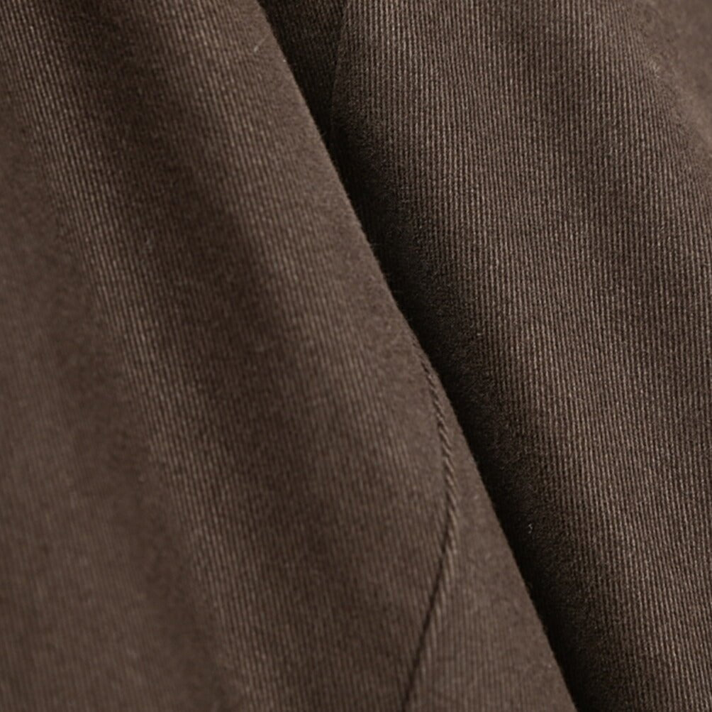 BERWICH “BARBER LONG - GD” ストレッチコットン ツータックパンツ ブラウン(moro1432) 50 | GUARDAROBA MILANO OFFICIAL STORE