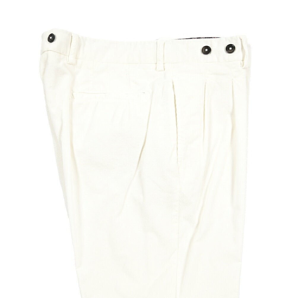 BERWICH “BARBERLONG-GD” ストレッチコットン 細畝コーデュロイパンツ ホワイト(ds800) 46 | GUARDAROBA MILANO OFFICIAL STORE