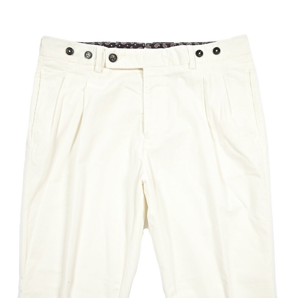 BERWICH “BARBERLONG-GD” ストレッチコットン 細畝コーデュロイパンツ ホワイト(ds800) 46 | GUARDAROBA MILANO OFFICIAL STORE