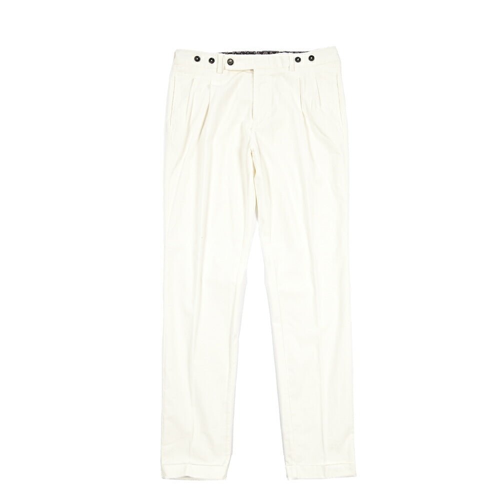 BERWICH “BARBERLONG-GD” ストレッチコットン 細畝コーデュロイパンツ ホワイト(ds800) 46 | GUARDAROBA MILANO OFFICIAL STORE