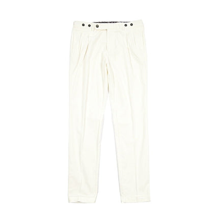 BERWICH “BARBERLONG-GD” ストレッチコットン 細畝コーデュロイパンツ ホワイト(ds800) 46 | GUARDAROBA MILANO OFFICIAL STORE