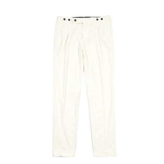 BERWICH “BARBERLONG-GD” ストレッチコットン 細畝コーデュロイパンツ ホワイト(ds800) 46 | GUARDAROBA MILANO OFFICIAL STORE