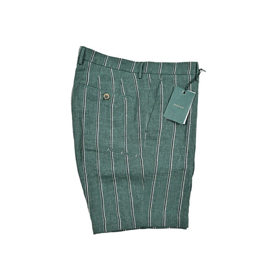 BERWICH "BER_MUDA" リネン100% ノータックショーツ グリーン(gem green) 54 | GUARDAROBA MILANO OFFICIAL STORE