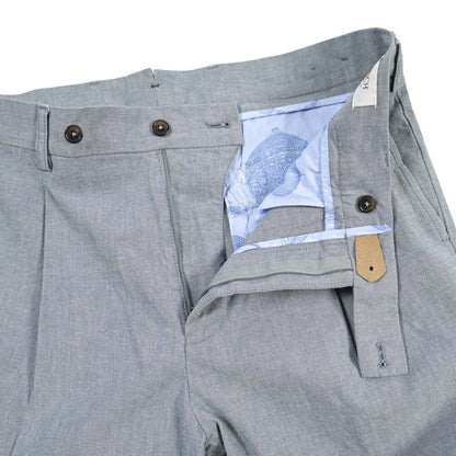 BERWICH “BERMUDA 1P-GD” ストレッチコットン ワンタックショーツ ブルー(indigo) 46 | GUARDAROBA MILANO OFFICIAL STORE
