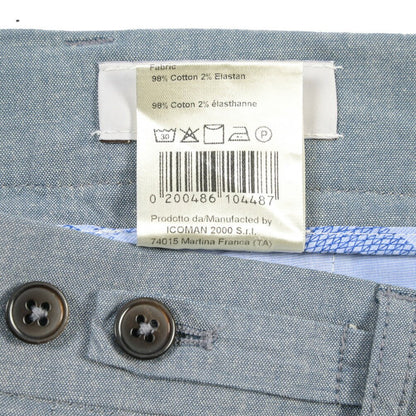BERWICH “BERMUDA 1P-GD” ストレッチコットン ワンタックショーツ ブルー(indigo) 46 | GUARDAROBA MILANO OFFICIAL STORE