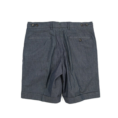 BERWICH “BERMUDA 1P-GD” ストレッチコットン ワンタックショーツ ネイビー(indaco) 46 | GUARDAROBA MILANO OFFICIAL STORE