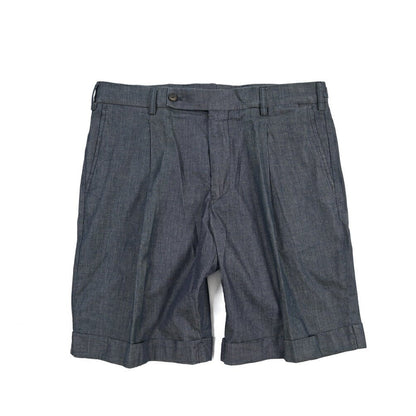 BERWICH “BERMUDA 1P-GD” ストレッチコットン ワンタックショーツ ネイビー(indaco) 46 | GUARDAROBA MILANO OFFICIAL STORE
