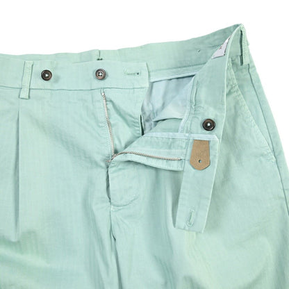 BERWICH “BERMUDA 1P-GD” ストレッチコットン ワンタックショーツ グリーン(menta331) 46 | GUARDAROBA MILANO OFFICIAL STORE