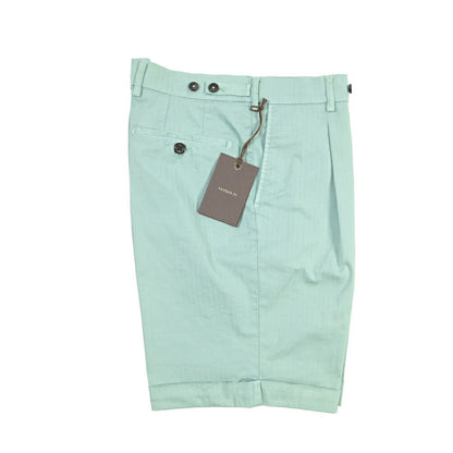 BERWICH “BERMUDA 1P-GD” ストレッチコットン ワンタックショーツ グリーン(menta331) 46 | GUARDAROBA MILANO OFFICIAL STORE
